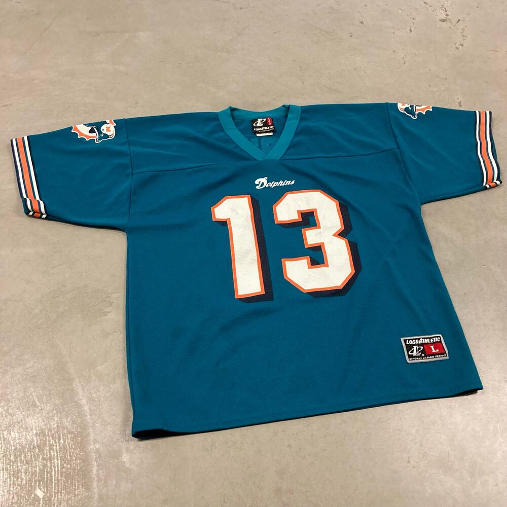 90s logo athletic Dan Marino Miami dolphins jersey
